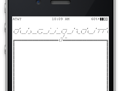 ASCIIgram Interface ascii interface ios retro