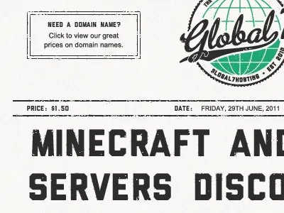 Newsletter 50s email global7 globe green logo mint newsletter tech texture