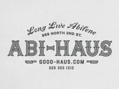 ABI-HAUS abilene custom type food restaurant type typography