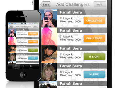 Exs Dribbble Thumb Challengers app ios iphone mobile running