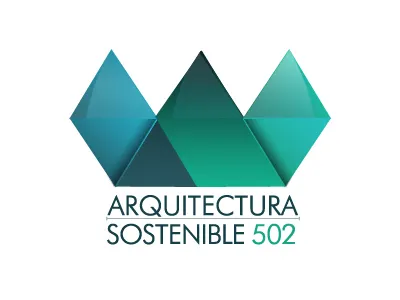 Vvarquitectos architecture blue geometric green logo triangle
