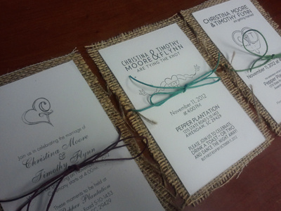 Wedding Invite concepts burlap concept illustration invitation wedding