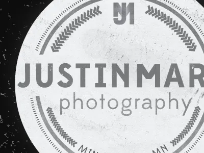 photog Logo 3 badge brand branding justinmark logo minneapolis mn texture typography