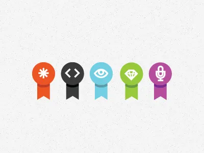 Blog Post Types asterisk badges code css diamond eyeball html microphone php tinyhouse