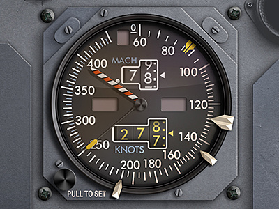 Airspeed illustration instrumentation ui