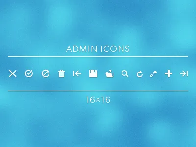 Admin Icons 16px admin console icons simple
