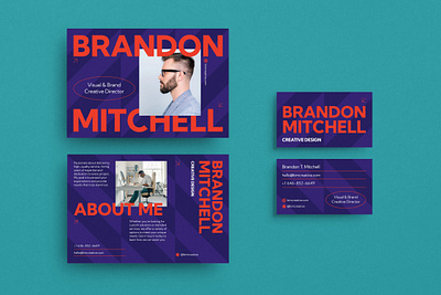 Bold Creative Identity Set branding business card creative graphic designer marketing post card