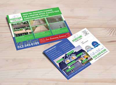 Exterior Cleaning Services Postcard Design graphic design