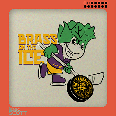 Brass on the Ice apparel graphic design king cabbage brass band music mythic press oklahoma shirt design tulsa