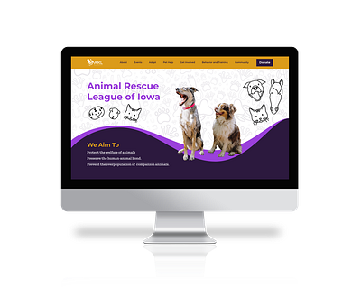 Animal Rescue League of Iowa Website Redesign digital non profit rebrand redesign responsive ui user experience ux website