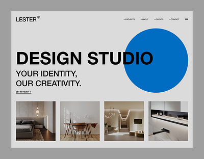 LESTER® | Interior Design Studio | Landing Page Concept agency company design concept figma furniture home interior interior design interior studio landing page landing page design residential design room studio ui user experience design user interface design ux web design website