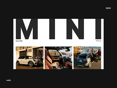 Website for car showroom: Mini auto car design ui ux visual web