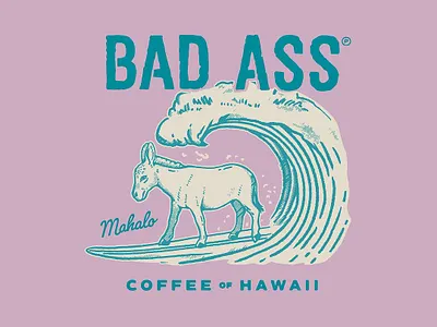 Bad Ass Coffee Merch Design brand design brand identity branding coffee branding coffee logo coffee merch coffee merch design design graphic design hawaii branding logo logo design merch merch design texas branding