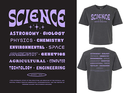 "Science Tour" T shirt for the Griffith Observatory astronomy biology branding design griffith observatory lettering merch merchandise science shirt space t shirt type