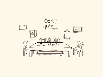 Illustration for Open House Education branddesign branding graphicdesign illustration logodeisgn