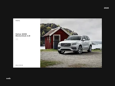 Website for car showroom: Volvo auto car design ui ux visual web