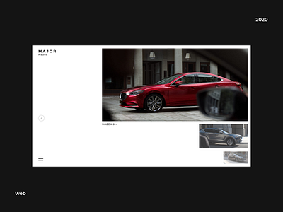 Website for car showroom: Mazda auto car design ui ux visual web