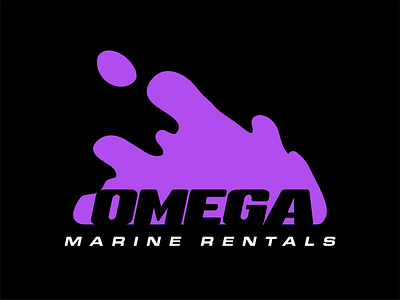 Omega Marine Rentals Branding boat design branding branding design graphic design hand drawn hand drawn logo illustrated logo illustration jetski jetski design lake lake life logo marine rental water