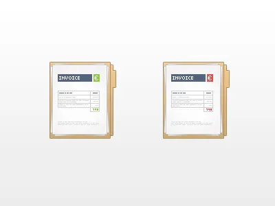 Invoices bill document folder icon invoice