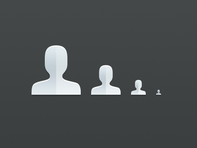 User Glyph app current glyph gray icon user white