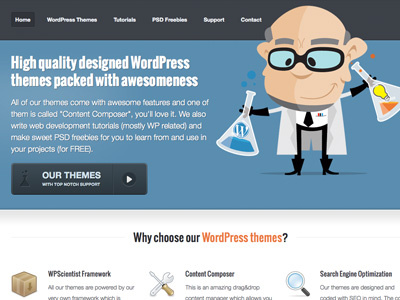 WPScientist website freebies psd tutorials website wpscientist