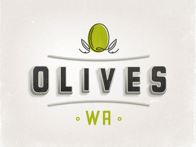 Olives WA identity logo typography