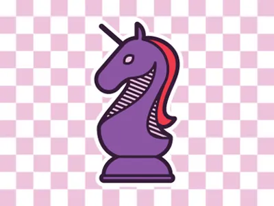 The Fanciest Knight chess icon illustration knight unicorn