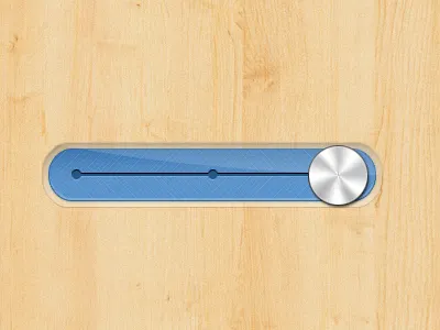 Slider blue metal slide slider texture toggle ui
