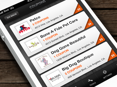iPhone App - Coupons app coupons iphone mobile ui