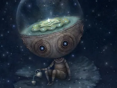 Growbot prototype digital illustration