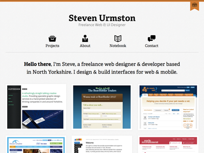 Personal site bookmark css icons personal portfolio ui web web design website