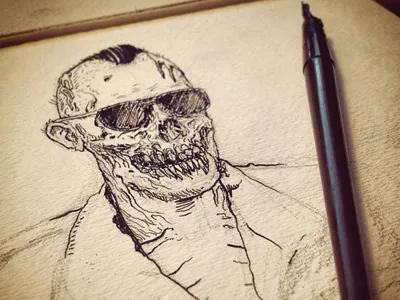 Taxi Driver ink skull taxi taxi driver zombie