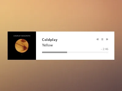 Diet Music Player (PSD) diet light minimalist music music player player rebounds simple ui white