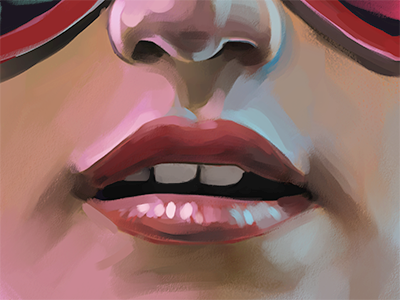 Electrick Children poster (detail) electrick children face illustration lips mouth movies nose painter portrait poster