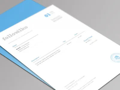 Personal branding - invoice branding followilko invoice personal print