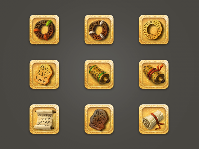 Icon scrolls & symbols free game gold icon menu mezzzo online play scrolls set square symbol