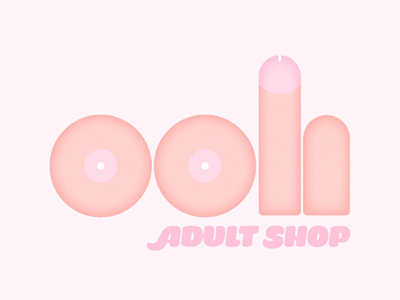 Ooh logo logo pink type typography vector