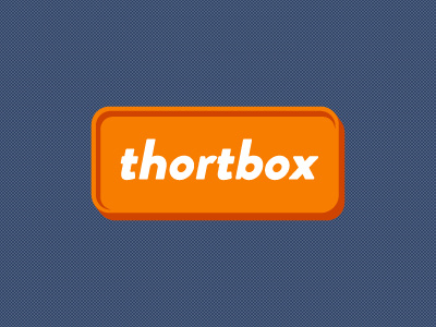 Thortbox 3d blue italic logo orange vector