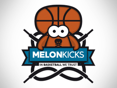 MelonKicks Basketball Store. basketball branding kicks logo melon shop sneakers store