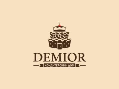 Demior cake cherry logo pie