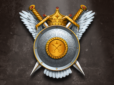 War Of Empires game preloader bar crown heraldry illustrator logo photoshop preloader progress shield swords wings