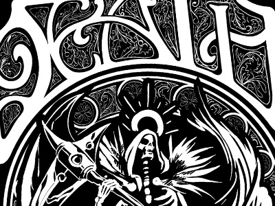 Death death skulls typography