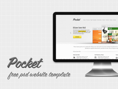 Pocket Free Website Theme free psd template theme