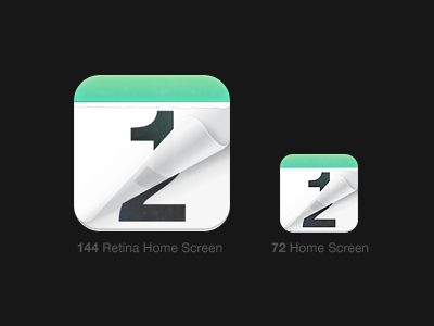 Countdown Icon app app icon calendar countdown fold icon iphone iphone icone paper