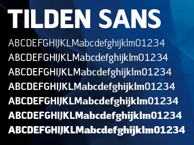 Tilden Sans: 6 New Weights Added black bold contemporary extrabold font friendly light medium new regular sans serif semibold tilden sans typeface weights