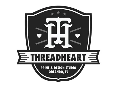 Threadheart Crest branding crest design heart logo threadheart