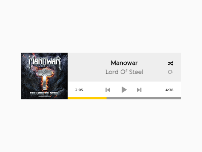 Mini player clean controls diet layer manowar mini minimalistic music player simple style