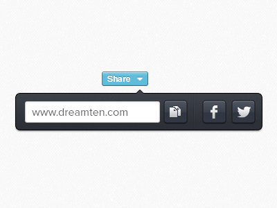 Share copy facebook paste popup share social networking tooltip twitter ui