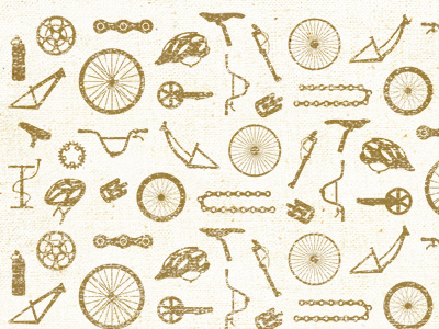 Bike Pattern air bike bottle chain cycle cyclist helmet metal parts pattern pump racing round seat spokes tire tires water