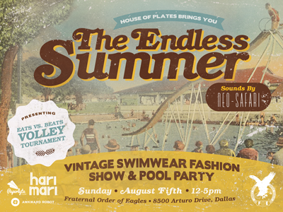 Endless Summer Party Flyer brewskies flyer happiness music party pool summer sunshine swim volleyball